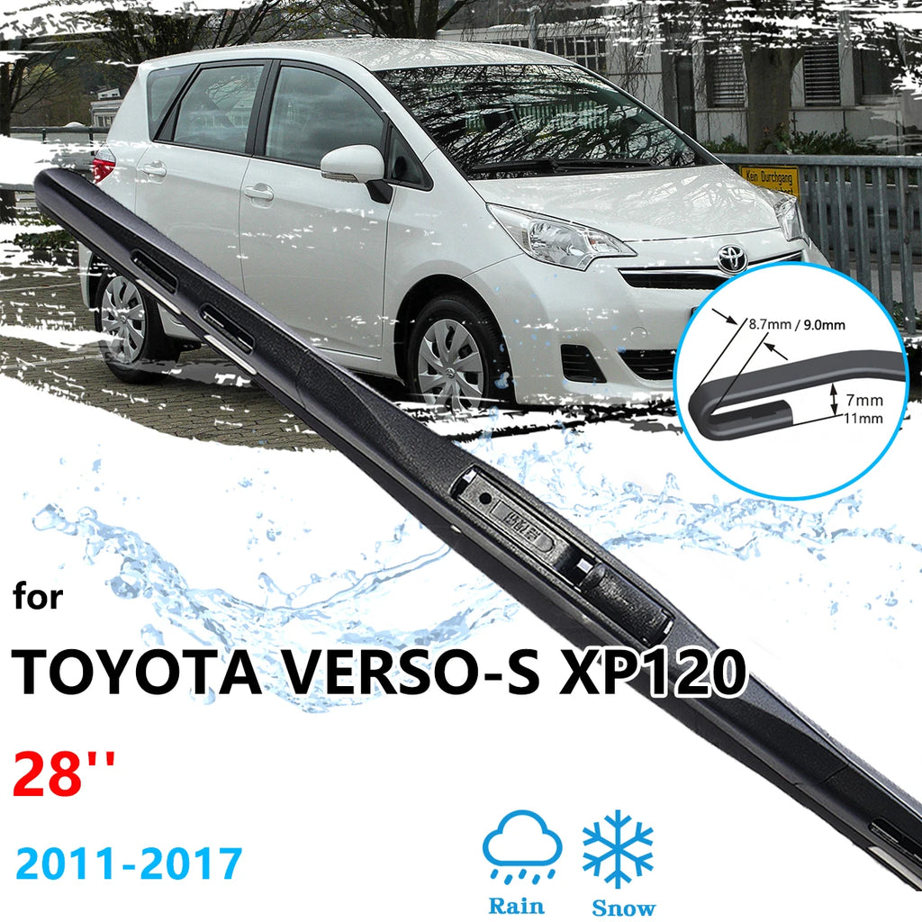 For Toyota Ractis Verso-S Space Subaru Trezia XP120 2011~2017 Front Wiper Blades Windshield Windscreen Window Brushes Accessorie Vue