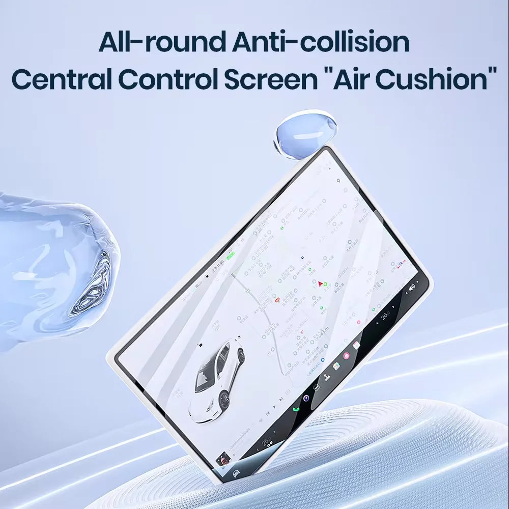 YZ For Tesla 2021-2024 Model Y central control navigation screen display protective cover silicone frame modification accessorie Vue