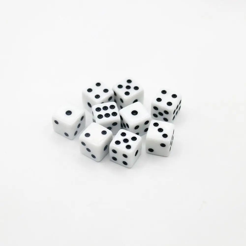 6 Sided Drinking Dice Acrylic White Dices Cubes RPG Game Accessory Vue