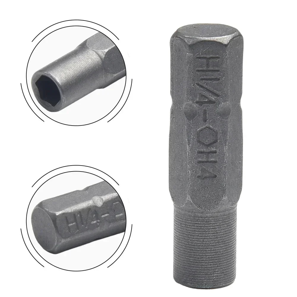 2pc Magnetic 1/4" to 4mm Hex Shank Bit Adapter – Alloy Steel Bit Adapter Set Vue