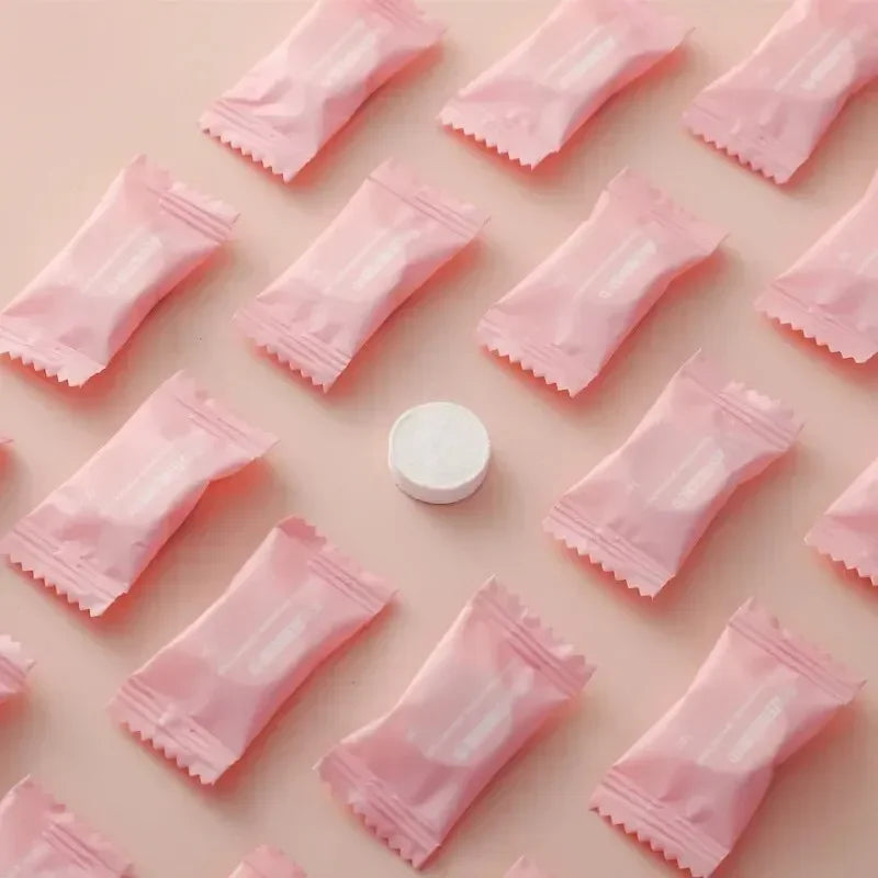 In Compressed Bag 50/100pcs Compressed Towels Travel Suitable For Sensitive Skin Cotton Cleansing Towel Disposable Face Pack Vue
