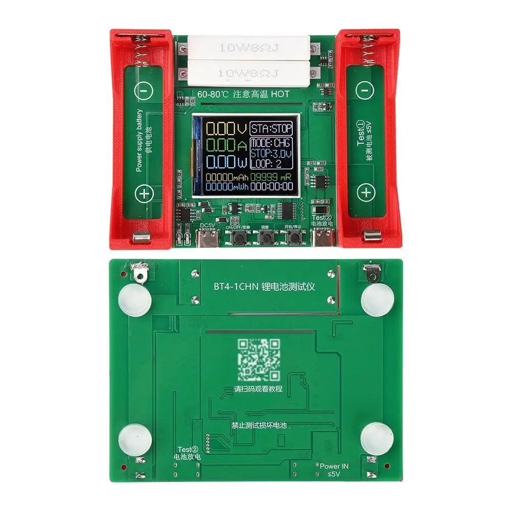 Type-C Interface Battery Capacity Tester Cycle Detector Tester Internal Resistance Tester Automatic Charge Discharge Vue