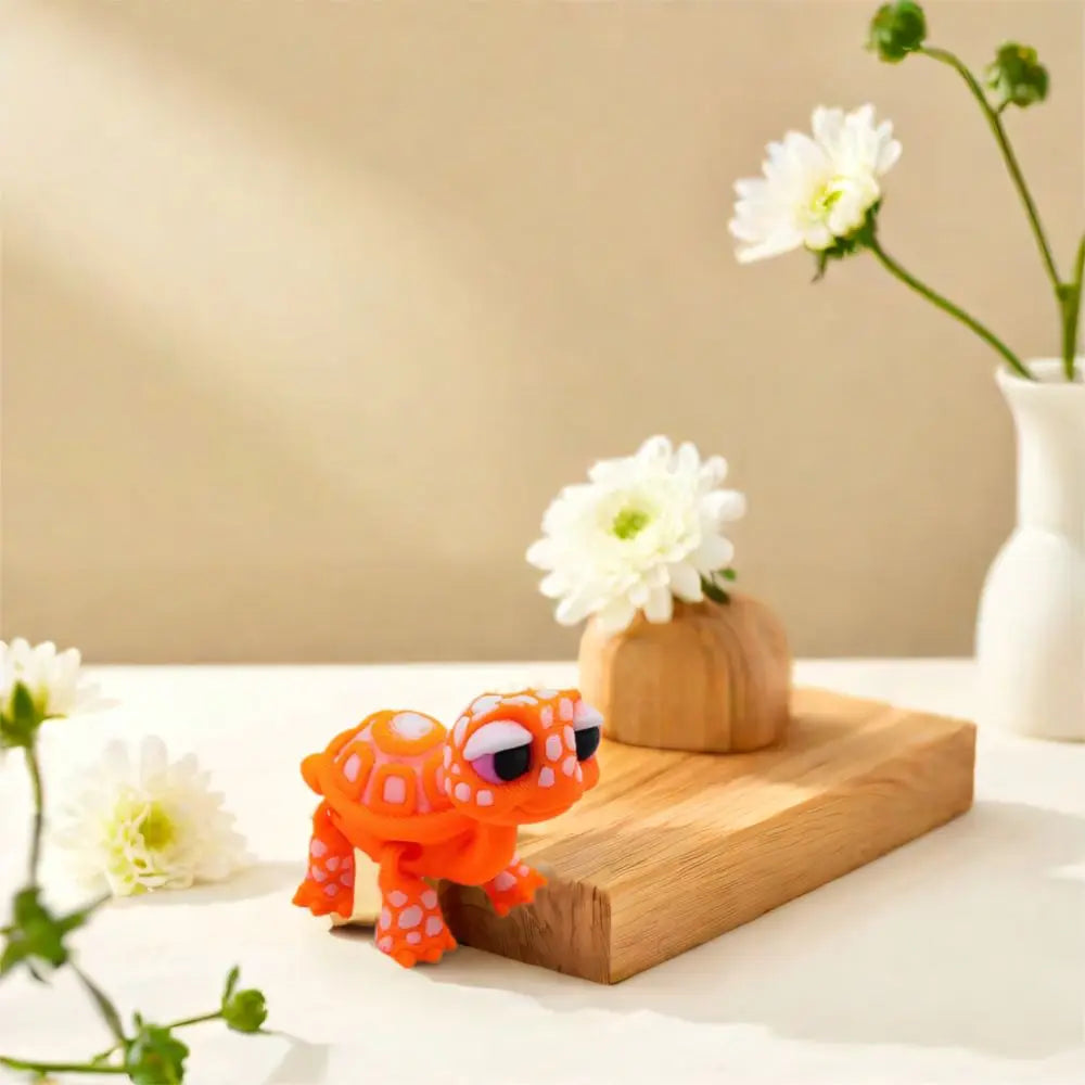 Plastic 3D Printed Turtle Model Exquisite Cartoon Simulated Animal Model Movable Joints Desktop Decorations Holiday Gifts Vue