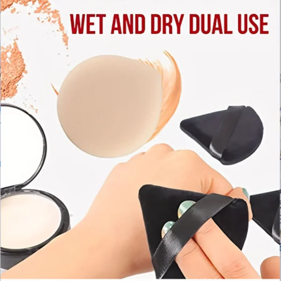 5 Pcs Eyes Corner Face Soft Triangle Makeup Sponges Powder Puff Makeup Tool Loose Powder Body Powder Blender Contouring Under Vue
