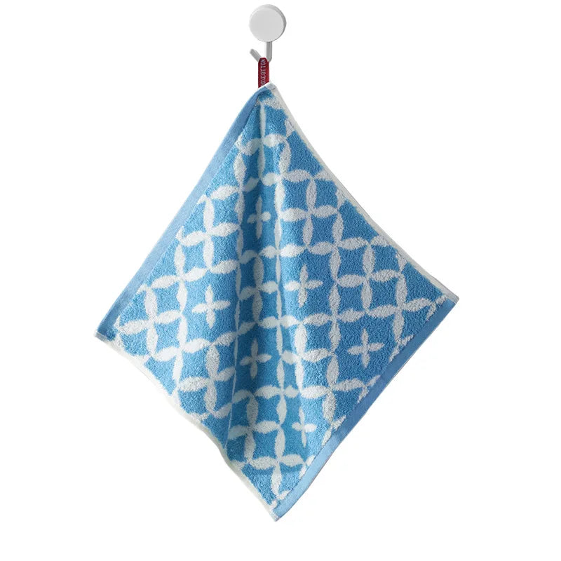 3 Pure Cotton Jacquard Towels, Highly Absorbent, Household Bath Towels, Face Towels, Thick and Absorbent, Luxurious, Bathroom Gifts, Sports Towels Vue 1 Bule Towels 34X34Cm