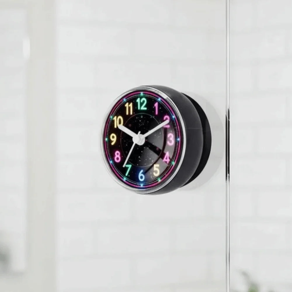 Ergonomic Fitness Pull Rope Wall Clock Waterproof Suction Cup Bathroom Clock Neon Color Anti Fog Quartz Clock Living Room Vue