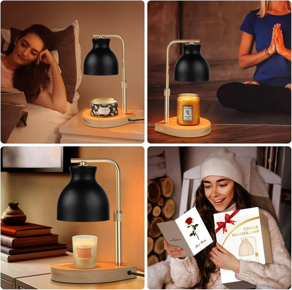 Candle Warmer Lamp Electric Timer Candles Warming Light Height Adjustable Dimmable Warmers Modern Home Decor Table Lights Vue