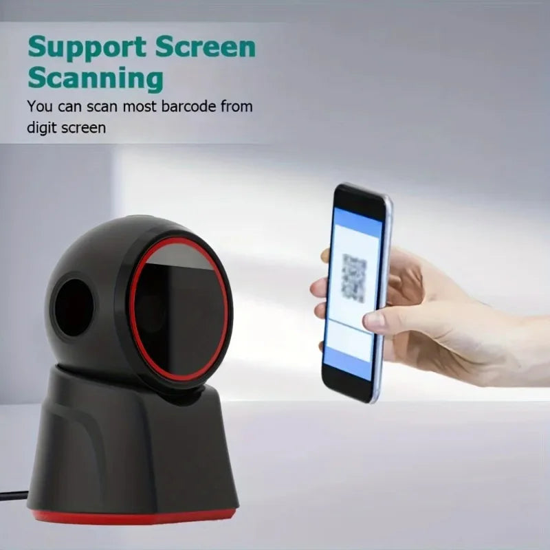 Wired 2D Barcode Scanner Desktop Scanning Platform Auto QR Code Data Matrix PDF417 Bar Code Reader USB For Retail Supermarket Vue
