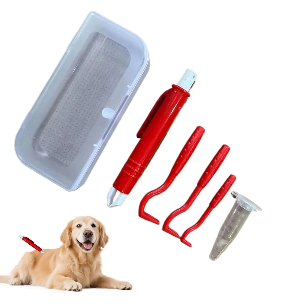 Portable Tick Removal Tweezers, Reusable Pet Tick Remover Tool for Dogs Cats, Safe Tick Hook for Cattle Sheep Horse Outdoor Home Vue