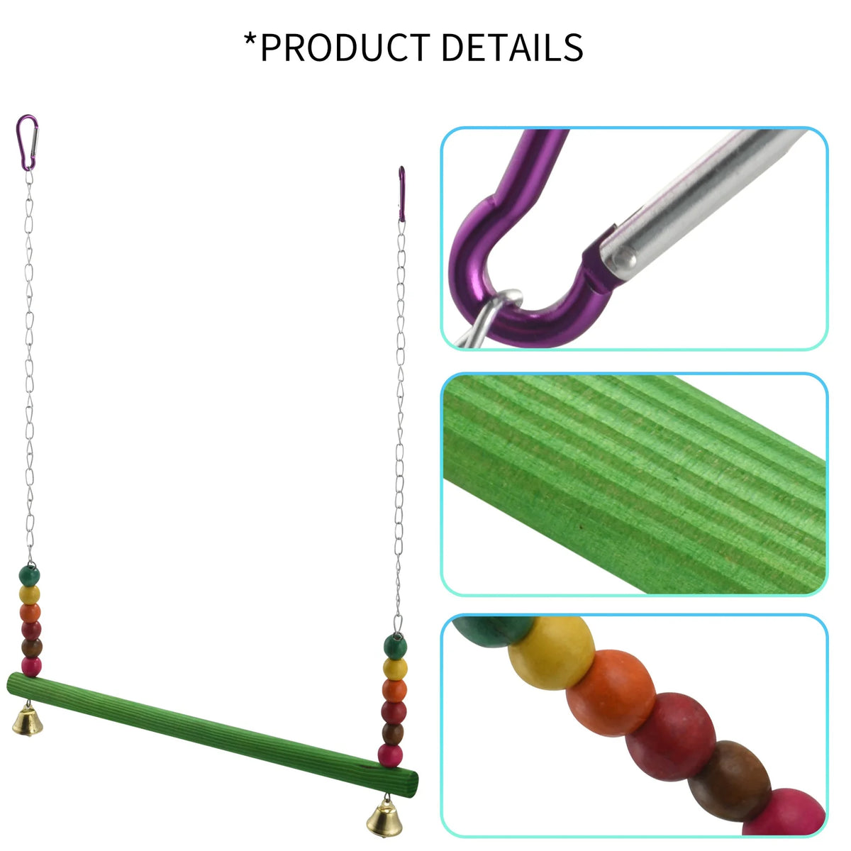 ABKW-Chicken Swing Chicken Chicken For Hens Bird Parrot Macaw Hens Swing Ladder For Hens Bird Parrot Trainning Vue