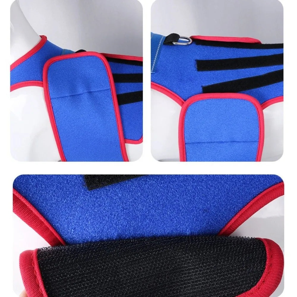 Adjustable Dog Back Brace Breathable Comfortable Pet Support Harness Back Protector Thickened Dog Soothing Clothes Vue