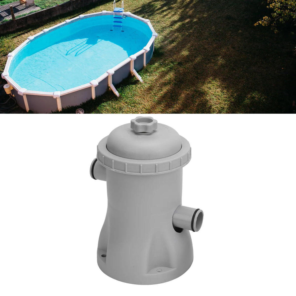 Inflatable Pool Filter Pump Kit Energy Saving 330 Gallon Swimming Pool Clear Cartridge Filter Pump ABS Electric for Household Vue