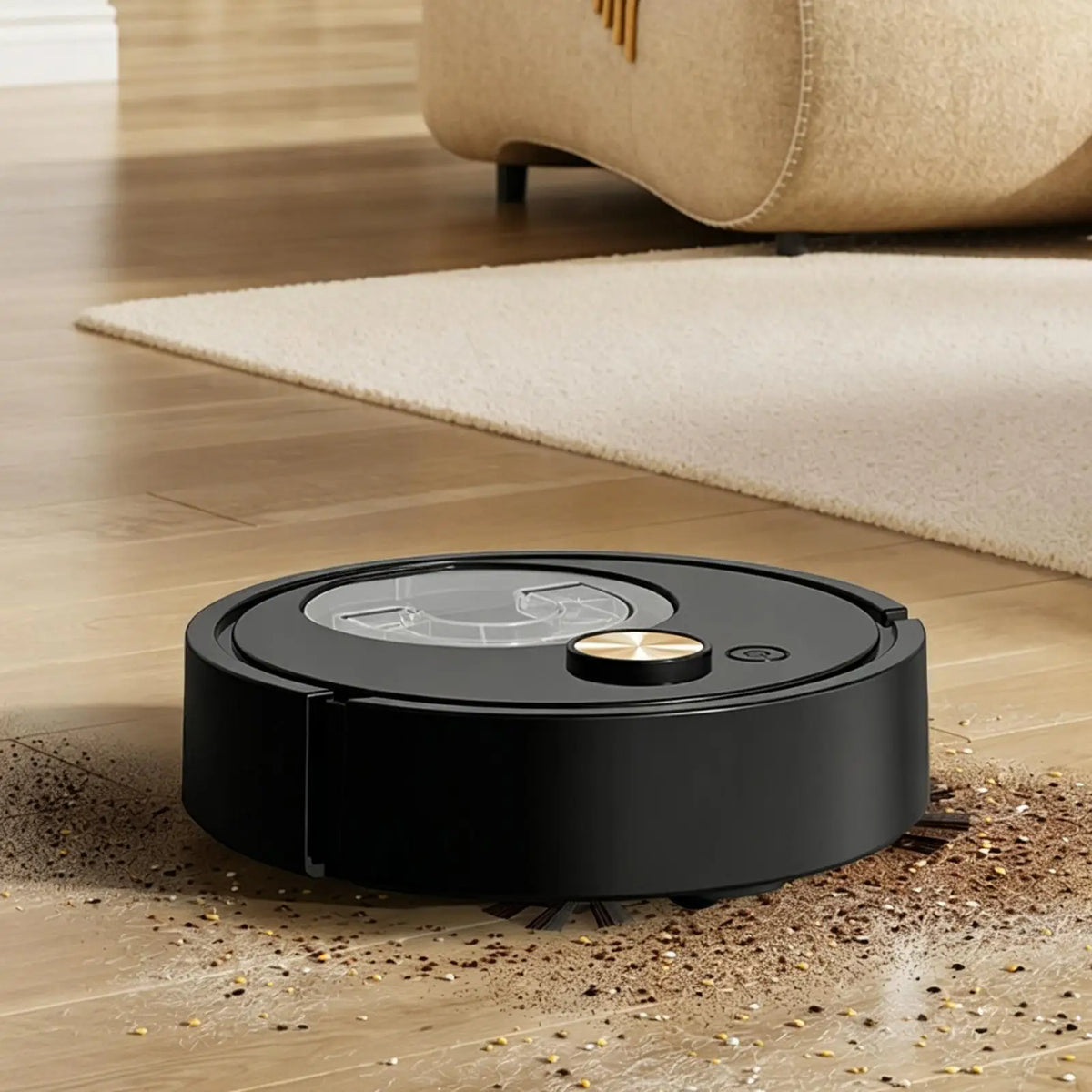 300 Mah Self Cleaning Robot Vacuum Smart Cleaning Device Type-C Rechargeable Floor Robot Vacuum For Pet Hair Dust Carpet Vue