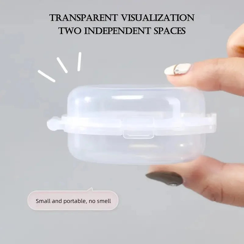 1/2pcs Clear Double-Layer Detachable Air Cushion Powder Puff Case Detachable Plastic Makeup Puff Storage Box With Dustproof Lid Vue