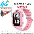 Children Smart Watch 4G GPS WiFi Location Tracker Video Call Voice Monitor SOS Alert Kids Smartwatch Boy Girl Birthday Gift Vue pink with box