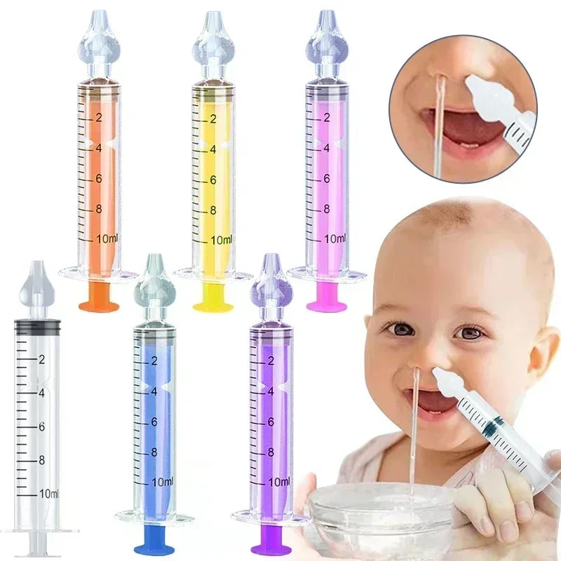 vvocci for Children Silicone BabySyringe Nasal Aspirator Nasal Irrigator WashingNose Cleaner Kids Rhinitis Nasal Washer Reusable Vue