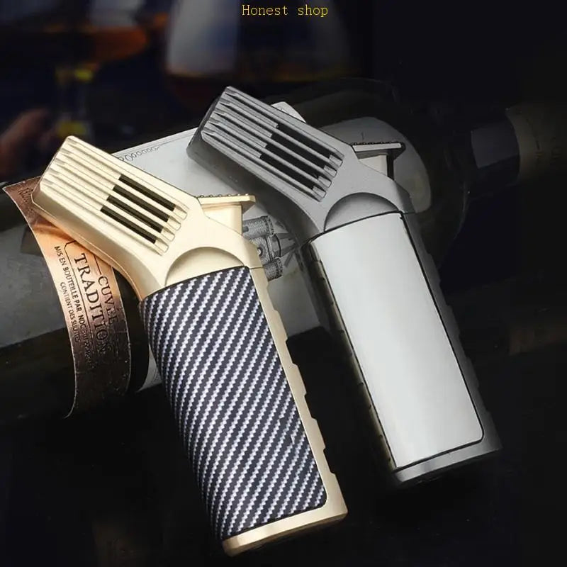 OOTDTY Windproof Blue Flame Refillable Gas Torch Lighter Refillable Gas Torch Vue