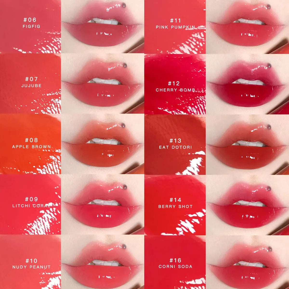 rom&nd JUICY LASTING TINT-12 Shades,Juicy Glossy Texture,Lip Glosses,Luxury Makeup,Korean Cosmetic,K-Beauty,Korean Makeup Vue