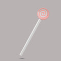 Y-Kelin Lollipop Baby Tongue Sraper Child Scraper Kids Cleaner Oral Hygiene Remove Tongue Coating Vue 12CM pink