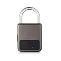 Keyless USB Charging Door Lock Fingerprint Smart Padlock Quickly Unlock Zinc Alloy Metal Self-imaging Chip Fingerprints Lock Vue Gray