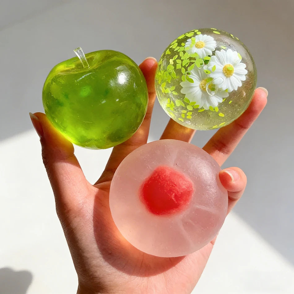 Blue Maltose Squishy Toys Anti Stress Sensory Fidgets Toy Soft Simulated Transparent Blue Maltose Slow-rebound Decompression Toy Vue