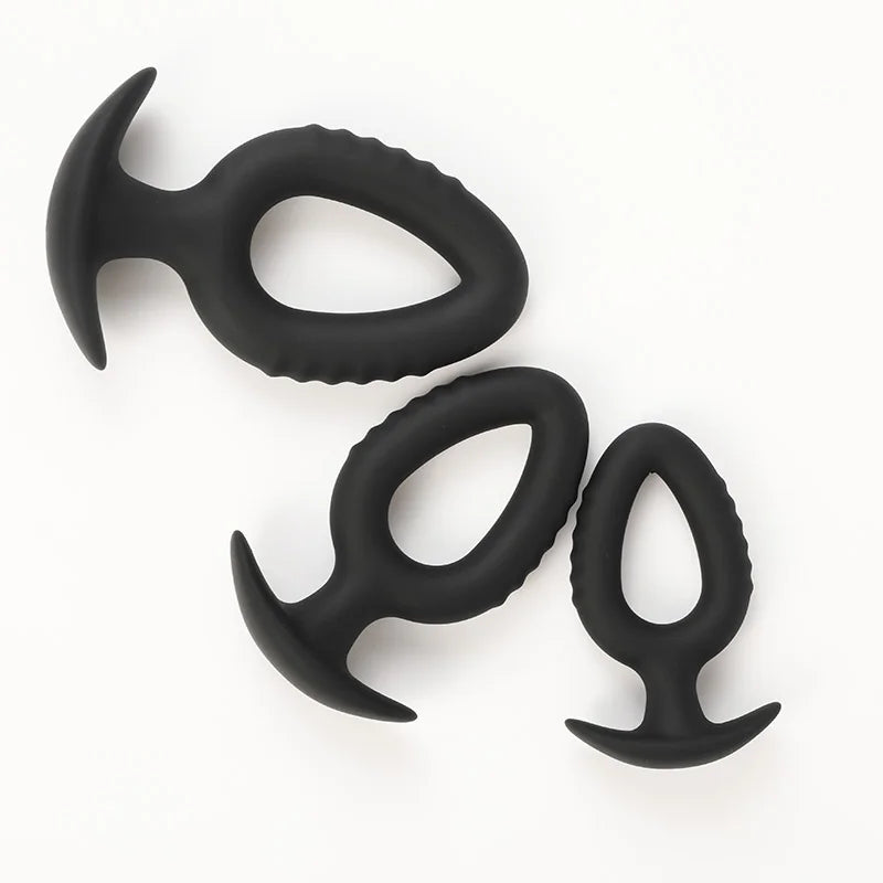 Hollow Silicone Back Intimate Trainer 3 Sizes External Prostate Massage Portable Outdoor Progressive Dilating Tool for Adults Vue
