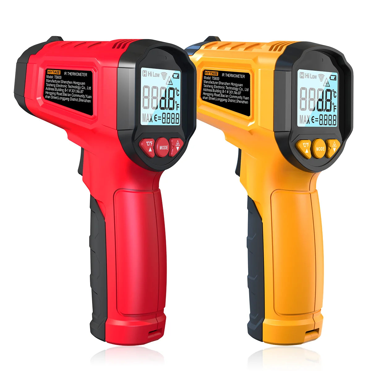 HYTAIS TS600 Infrared Non-Contact Thermometer Handheld Industrial Temp Gun Electronic Temperature Gauge -50℃ to 600℃ Greenhouse Vue
