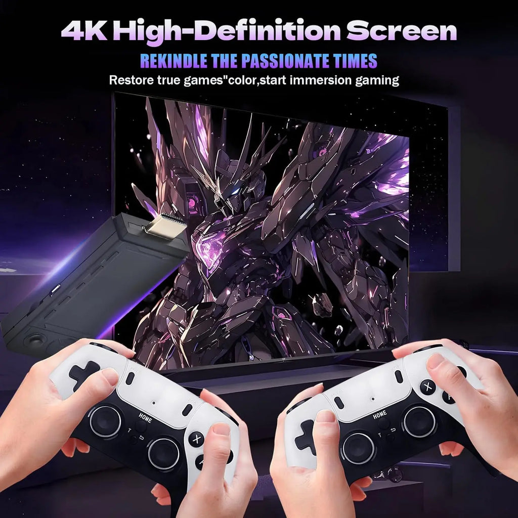 X9 Pro Retro Game Stick 4K,Preloaded Game Console 37000+ Classic Games 45+ Simulators,2.4G Wireless Controllers, Retro TV Games Vue
