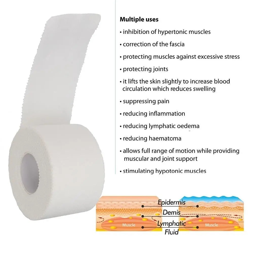 Medical Waterproof Cotton White Premium Adhesive Tape Sport Binding