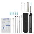 LED-lit ear pick ear cleaner, safe earwax removal endoscope suitable for the whole family to check ears and nose Vue black