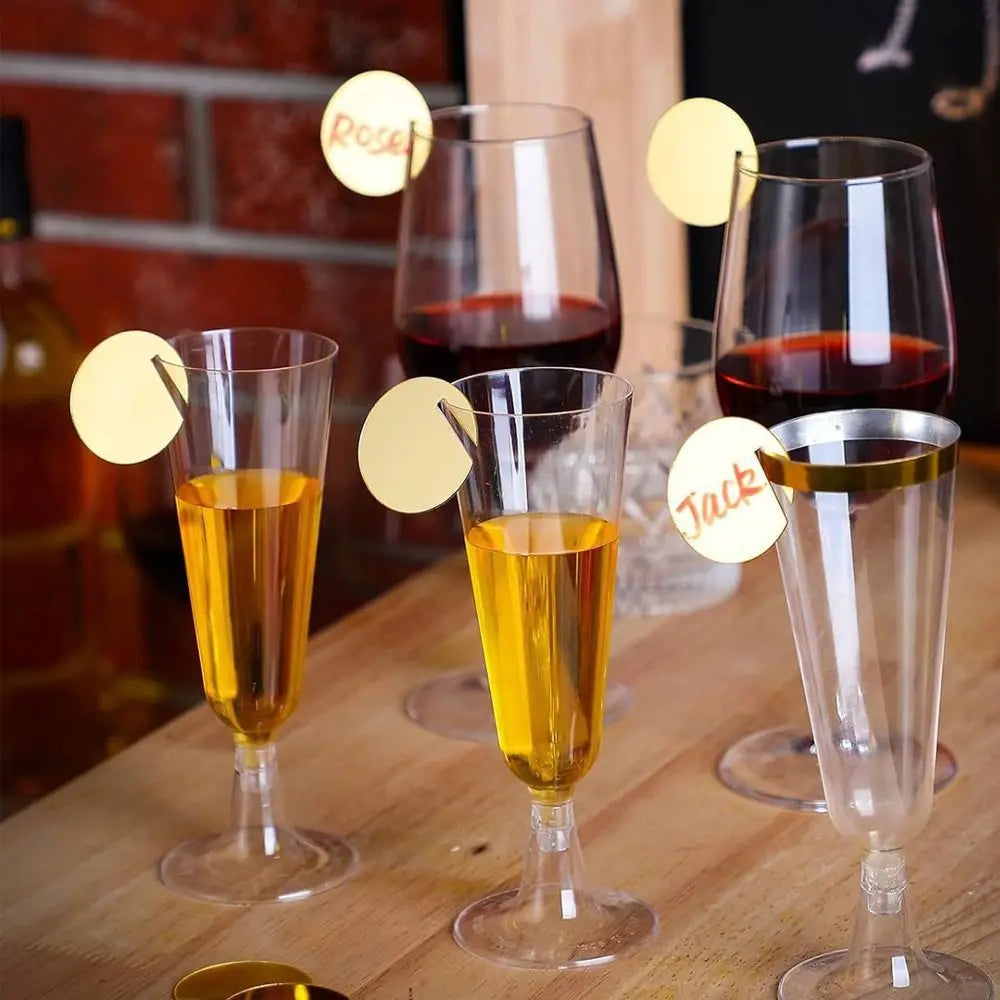 Blank Acrylic Circle Drink Tags Useful Party Drinking Tag Rim Wine Vue