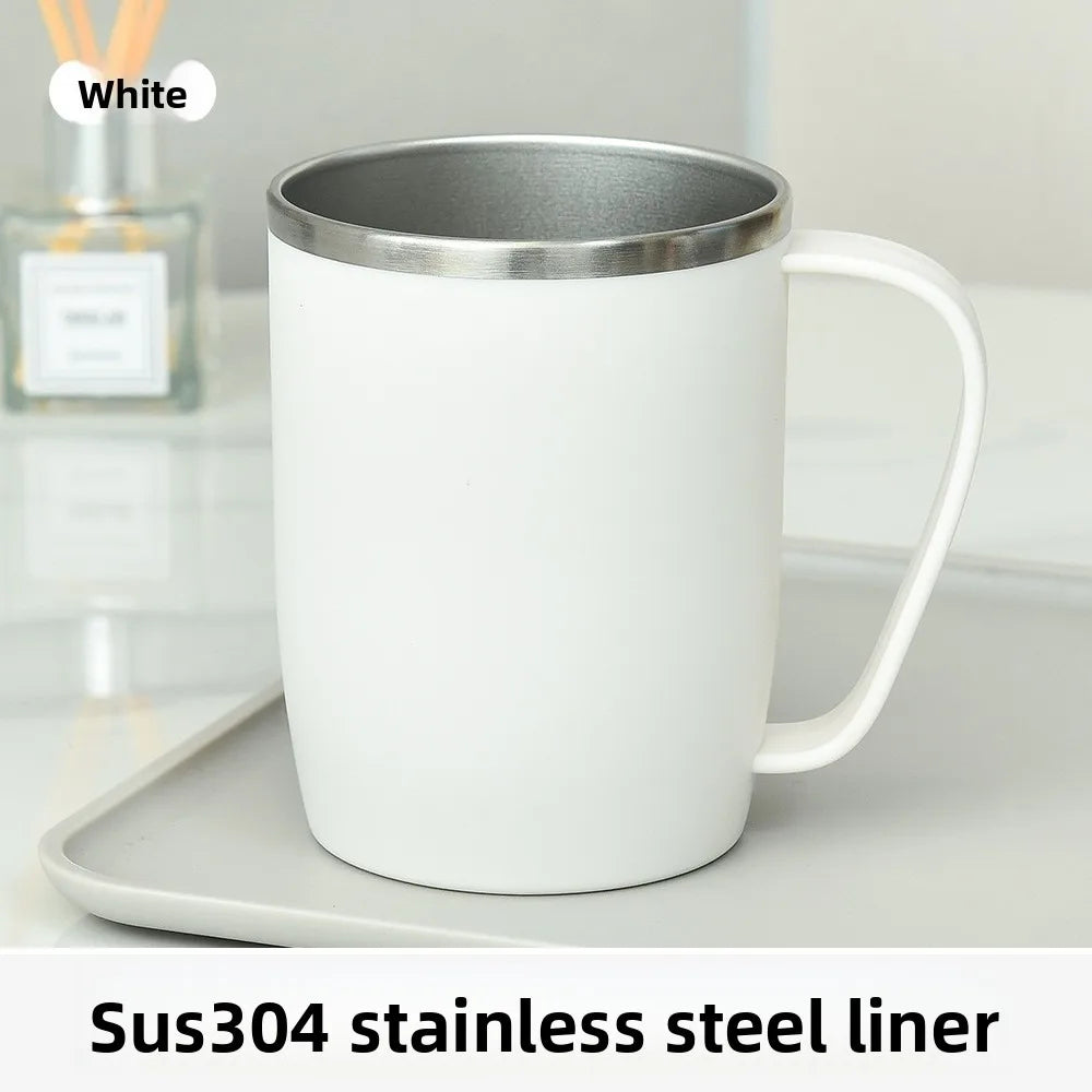 304 Stainless Steel Teeth Cleaning cup Mouthwash cup Bathroom Roller Toothbrush Toothpaste travel Wash cup Bathroom Accessories Vue white