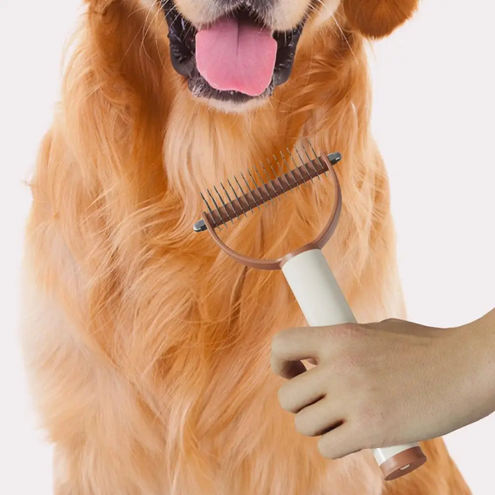 Sticky Hair Paper Pet Double-sided Open Knot Combing Artifact Dog Cat Hair Removal Brush Needle Rake Comb Two-in-one Pet Comb Vue