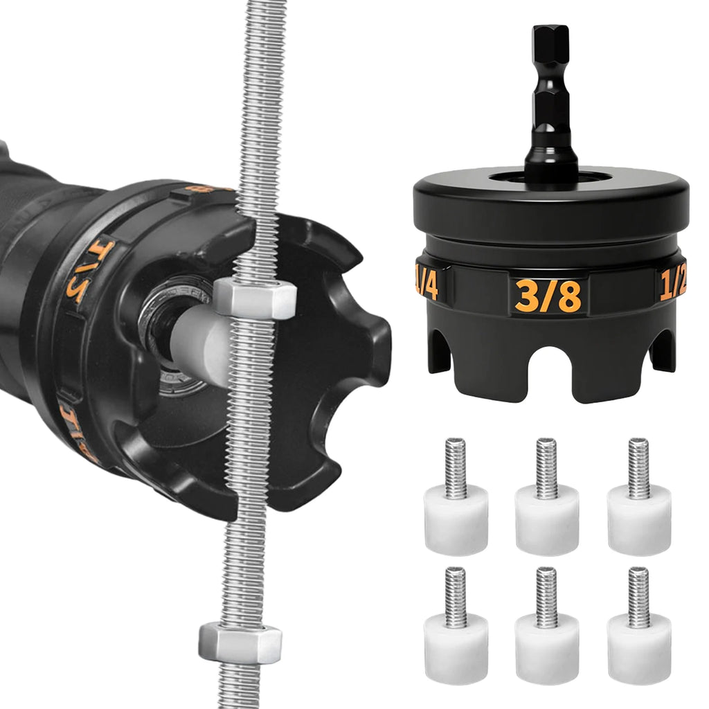 Nuts Spinning Drill Attachment – 1/4, 3/8 & 1/2 in Threaded Rods Drill Nut Attachment Vue