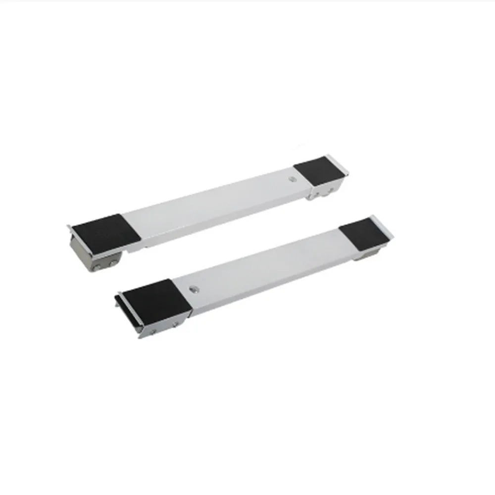 2pcs Washing Machine Stand Movable Adjustable Refrigerator Raised Base Mobile Roller Universal Bracket Wheel Dryer Pulley Holder Vue WHITE