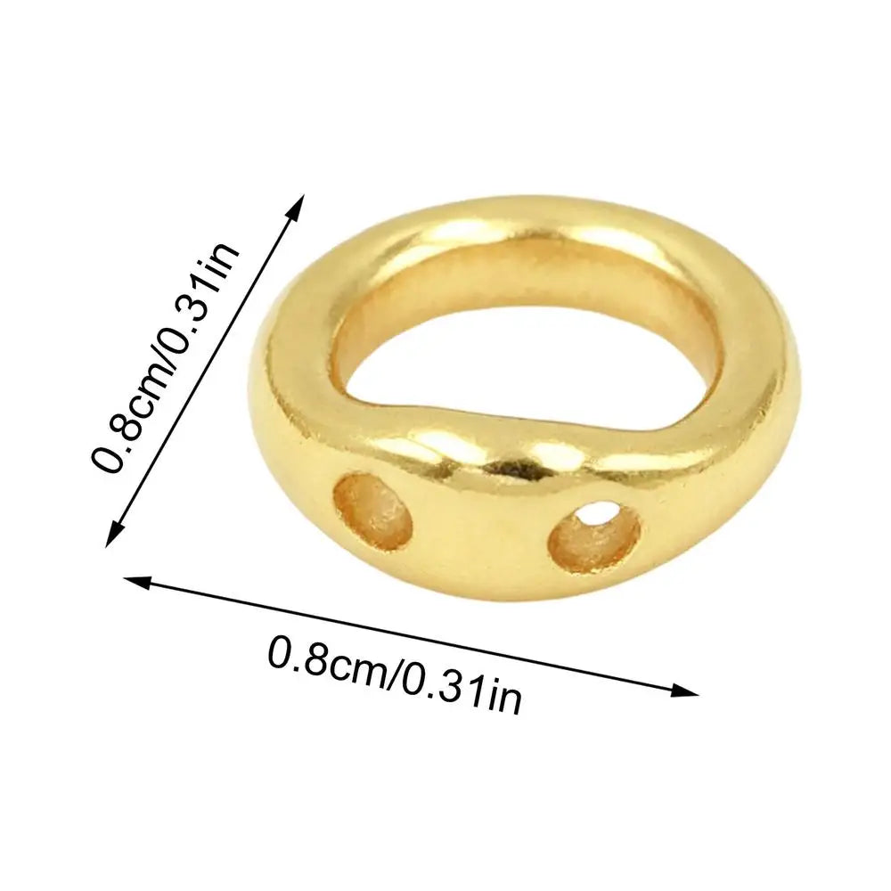 20 Pieces Copper Portable Elegant Handmade Double Hole Jewelry Connecting Rings for Craft Repair Beading Earrings Necklaces Vue Gold