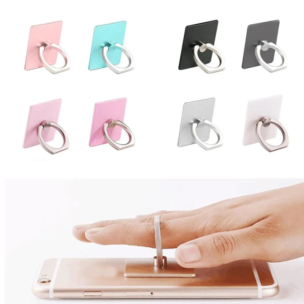 Portable Mini 360 Degree Rotation Lazy Finger Ring Stand Desk Car Holder Mount Bracket For Varies Cell Phones 9 Color Optional Vue light pink