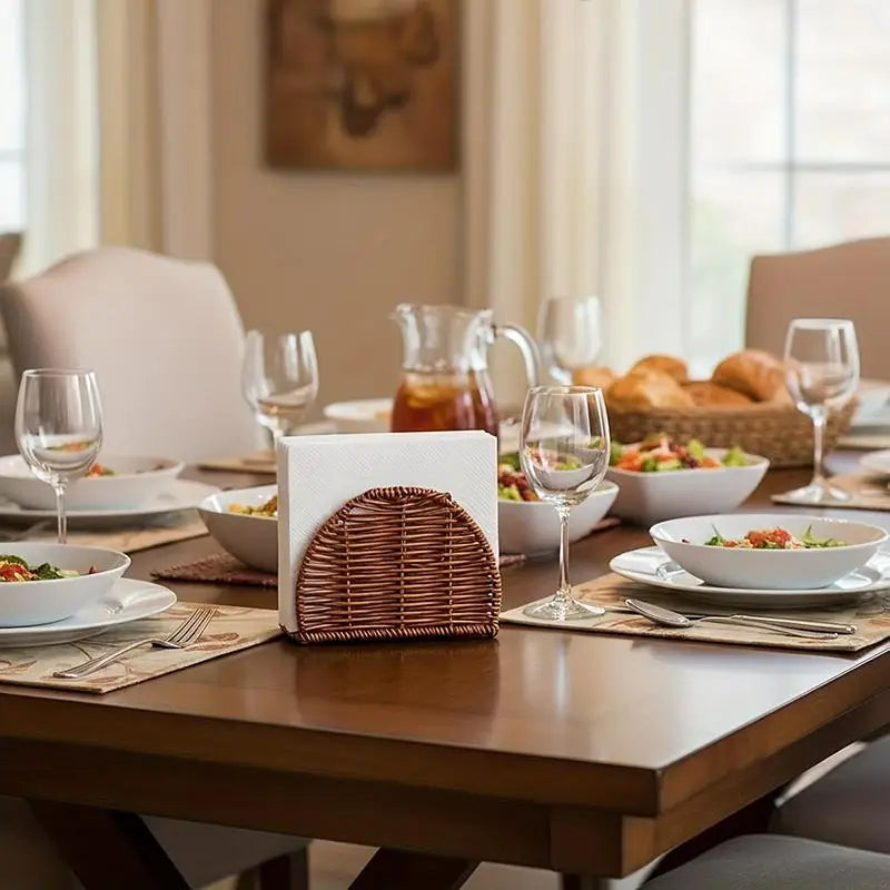 Creative Tissue Stand Table Napkin Holder with Unique Standing Design for Kitchen Dining Table Home Decoration Vue