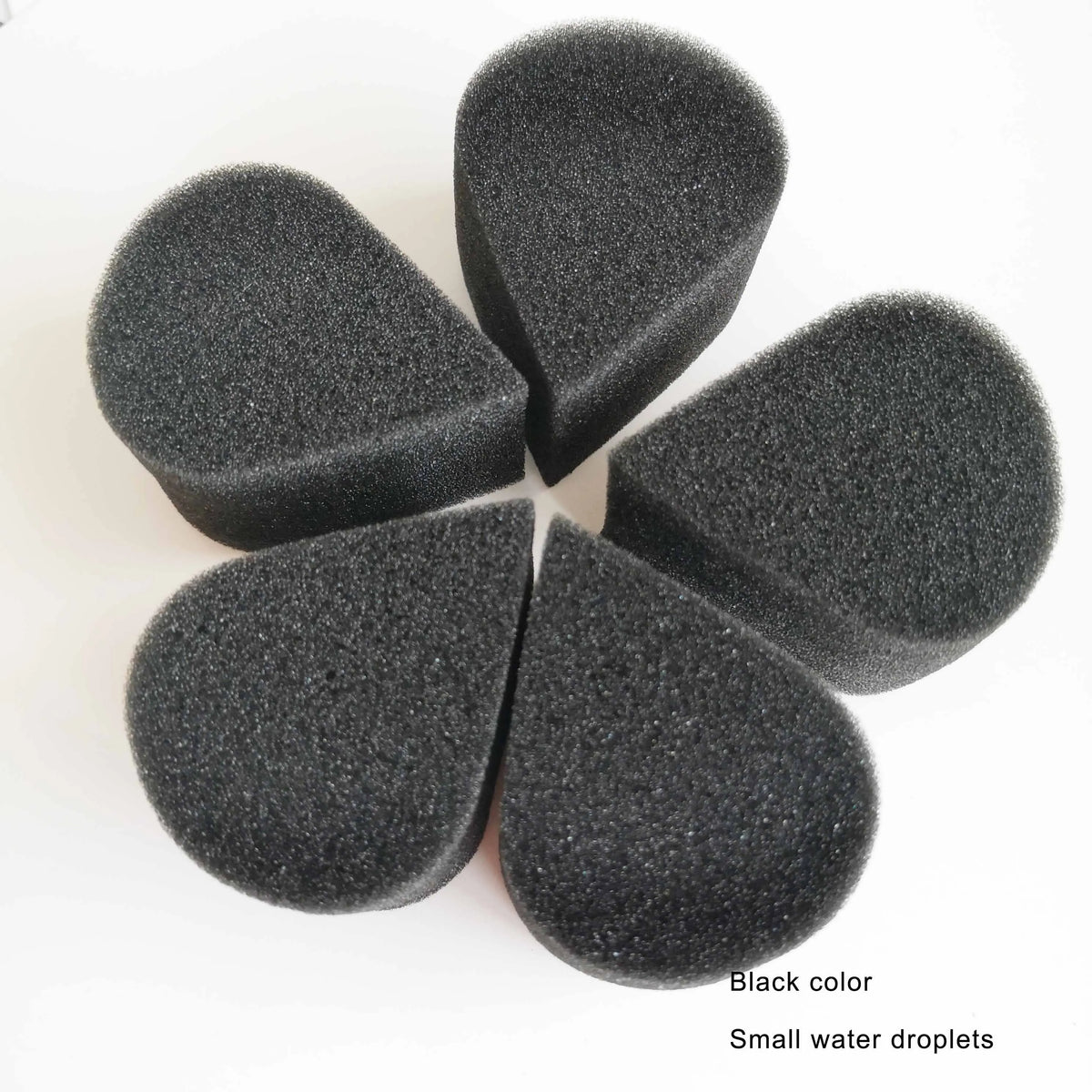 5pcs Soft and Skin Friendly Yellow Black Pink Water Droplets Semi-circular body Art painting sponge Vue BS-5 water droplets China Mainland