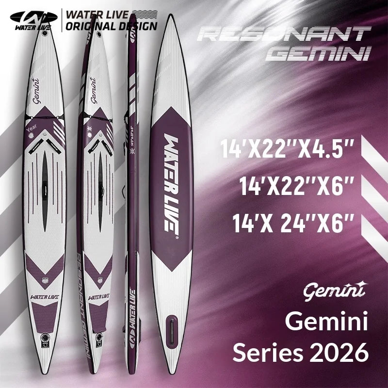WATER LIVE Twin Set 14ft Inflatable SUP Paddle Board Family Inflatable SUP Board Vue
