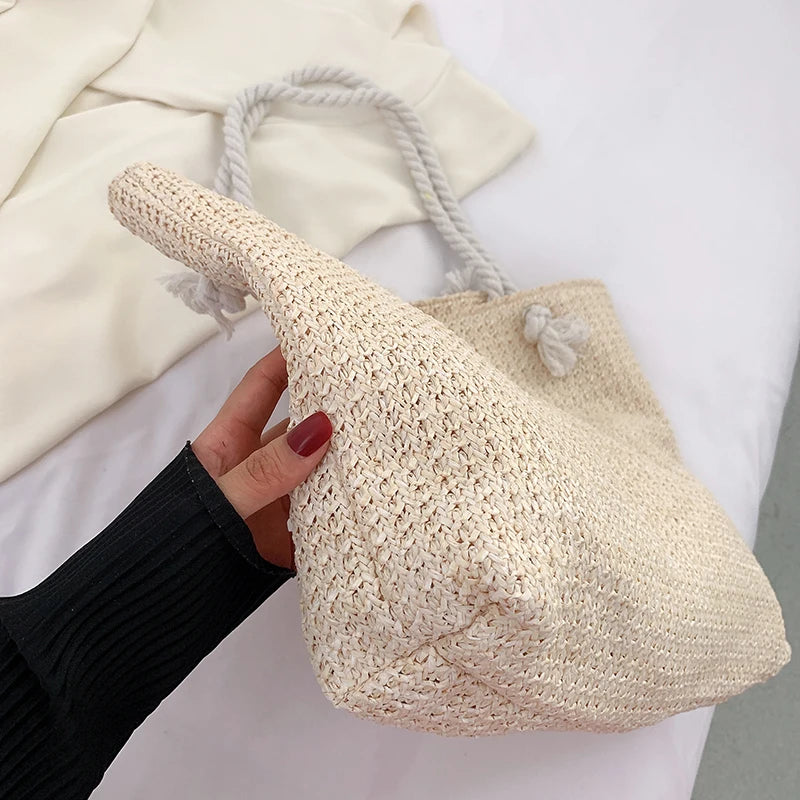 Summer Vacation Handmade Woven Women's Shoulder Bags Fashion Straw