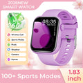 2026 New SmartWatch Bluetooth Call Music Sports Band Long Battery Fitness Tracker Silicone Strap Health Monitor for Adults fun Vue Purple