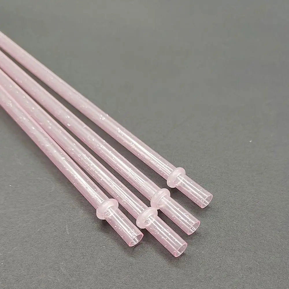 Reusable Gold Powder Plastic Straw Milk Tea Coffee Cup Accessories