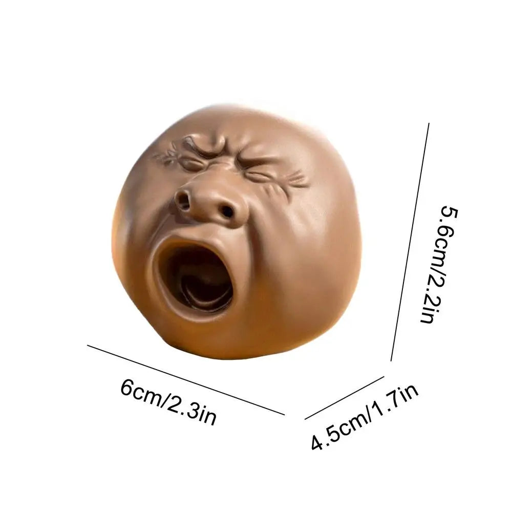 Yawning Water Sprayer Squeeze Toys Cute & Funny Squirt Face Expression Fun Toys Party Favors for Kids Teens Adults Vue A