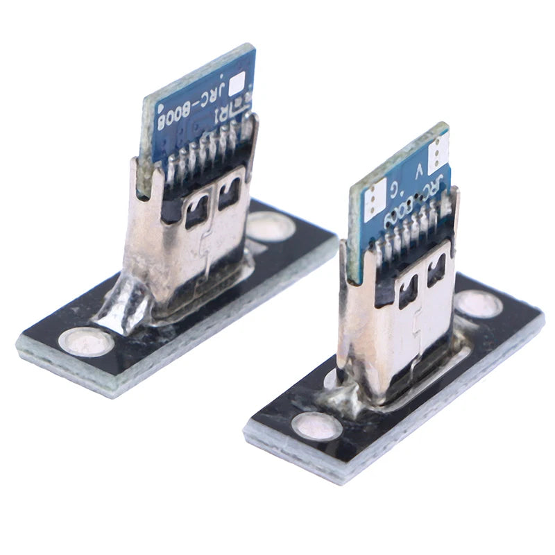 10pcs 3.1 Type-C 2Pin 4Pin Female Connector Jack Charging Port USB 3.1 Type C Socket With Screw fixing plate Type-C USB Jack Vue