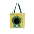 Cat Outing Bag Breathable Cat Carrier Bag Cartoon Canvas Puppy Travel Bag Portable with Hole Pet Carrying Bag Outdoor Travel Vue Style D