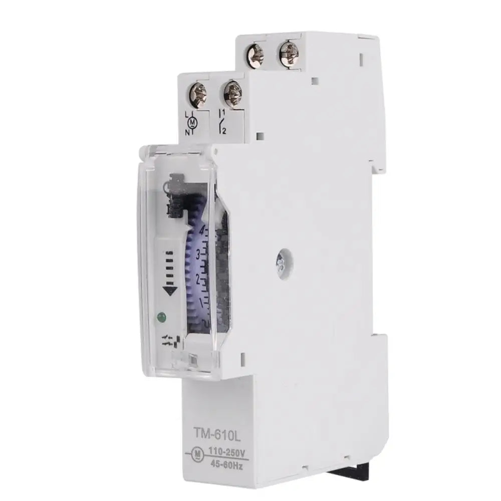 TM610L 110~250VAC Universal Input 15mins Interval 24 Hours Analog Timer Switch DIN Rail Installation with Indicator Light Vue Default Title