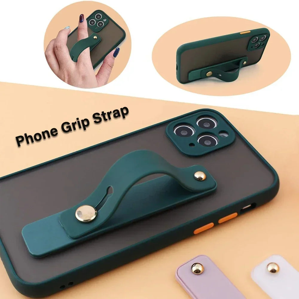 vvocci Wrist Band MobileHolder Stand Hand BandPull Universal Plain Color Phone Socket Holder Finger Grip Push for iPhone Xiaomi Vue