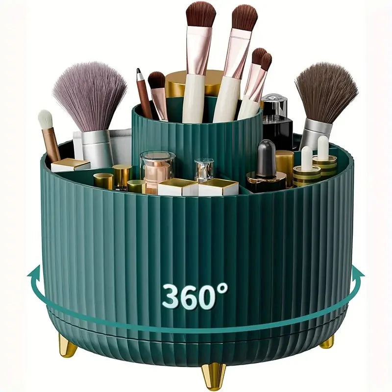 360° Rotate Makeup Brush Holder Organizer, Makeup Organizers Countertop, Makeup Organization and Skincare Storage for Vanity Vue WA-360GE