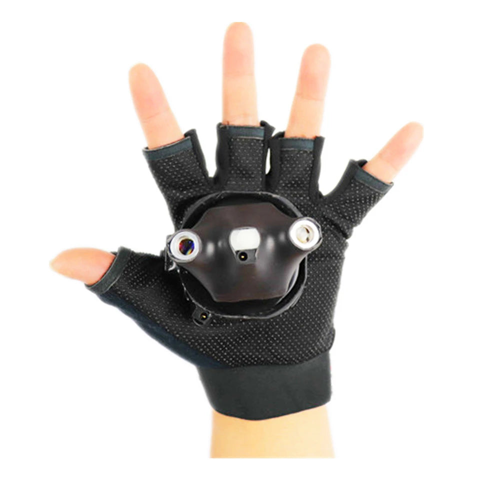 Green Rotating Laser Gloves Whirlwind Handheld Lazer Cannon DJ Dancing Club Tunnel Effect Vortex LED Light Pub Party Show Vue
